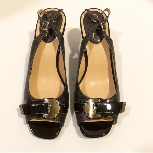 Like-New COLE HAAN Nike Air Women’s 10 Black Leather Pumps - Picture 2 of 8